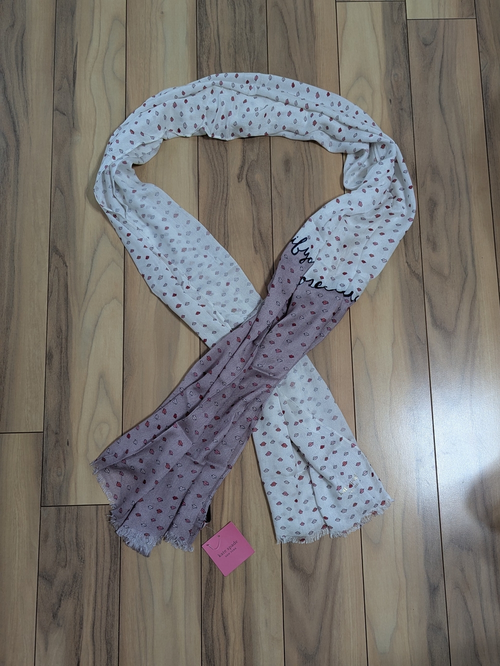 NWT! Kate Spade New York If You Can See This Oblong Scarf In French Cream